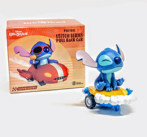 Disney Lilo & Stitch Surfboard Surfing Blind Box Pull Back Toy Car & Figure