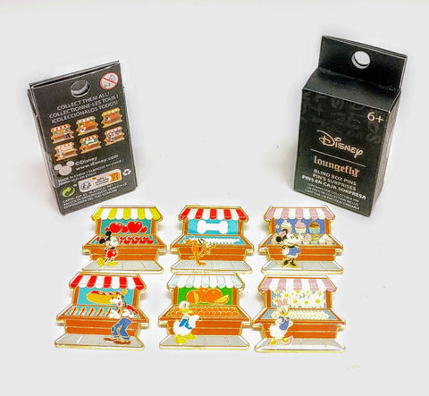 Disney Loungefly Mickey & Friends Market Booth Blind Box 6 Pin set