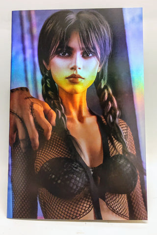M House Wednesday Addams FOIL Virgin Cover NM Pristine Renders Melinda Young