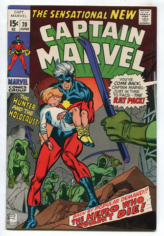 Captain Marvel #20 1ST Rat Pack Silver Age Marvel 1968 VF High Grade