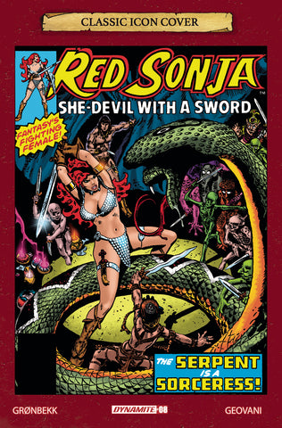 Red Sonja Issue #8 G Frank Thorne 1:10 Retail Incentive Variant Dynamite 2023