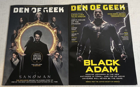 SDCC 2022 Den Of Geek Magazine the Sandman & Black Adam Set NEW SEALED