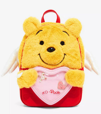 Her Universe Disney Winnie The Pooh Valentines Day Cupid Plush Mini Backpack