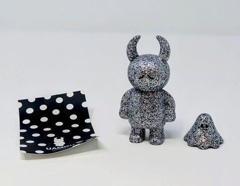 Ayako Takagi UAMOU Silver Glitter With Boo Sad Japanese Soft Vinyl Sofubi Figure