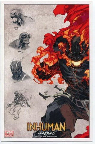 Marvel Comics Inhuman INFERNO 10"x6.5" Mini Poster SDCC 2014 Joe Madureira - redrum comics