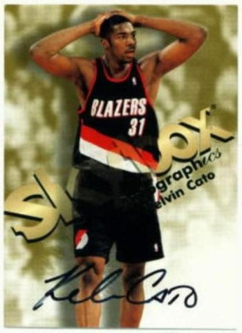 1998 Skybox Autographics Kelvin Cato Auto Card Blazers - redrum comics