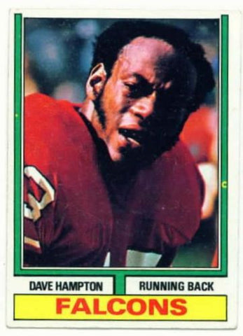 1974 Topps Dave Hampton Atlanta Falcons card - redrum comics