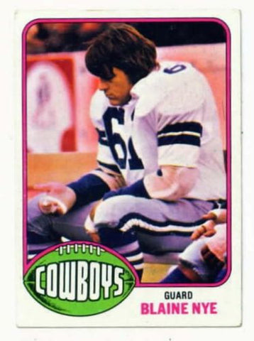 1976 Topps Blaine Nye Dallas Cowboys Card - redrum comics
