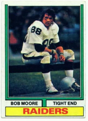 1974 Topps Bob Moore Oakland Raiders card - redrum comics