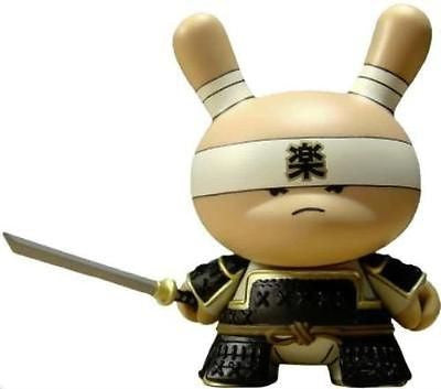 Kidrobot Dunny Huck Gee Gold Life Very Serious Black Samurai 1/16 - redrum comics