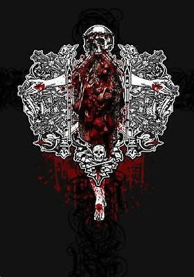 Jared Connor COMMUNION 20"x30" Signed /100 Crucifix Art Print Mars Volta Melvins - redrum comics