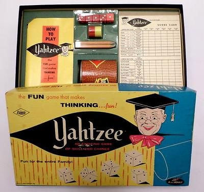 Vintage E.S. Lowe 1956 YAHTZEE DICE GAME New Never Used Excellent Condition - redrum comics