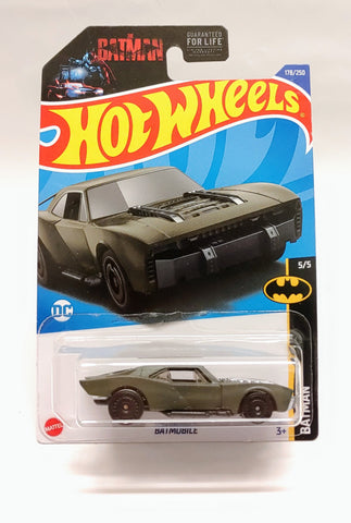 2022 Hot Wheels 178/250 DC Comics Green The Batman Batmobile Car 5/5