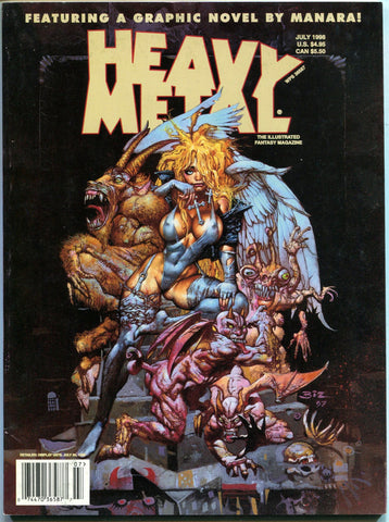 Heavy Metal July 1998 Magazine Simon Bizley Milo Manara - redrum comics