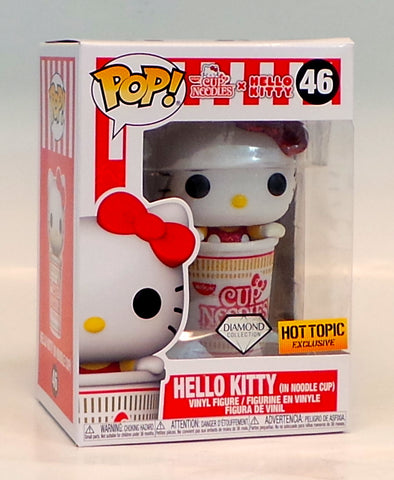 Funko Pop! #46 Diamond Hello Kitty In Noodle Cup Noodles Hot Topic Exclusive