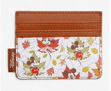 Disney Mickey Mouse & Minnie Mouse Fall Leaves Cardholder Card Holder