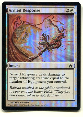 Magic the Gathering Armed Response FOIL x1 Fifth Dawn Unplayed Common Card MTG - redrum comics