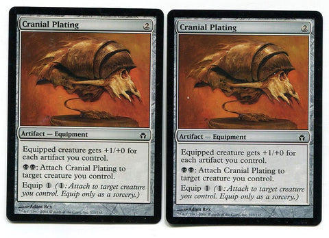 Magic the Gathering Cranial Plating x2 Fifth Dawn Unplayed Common Card MTG - redrum comics