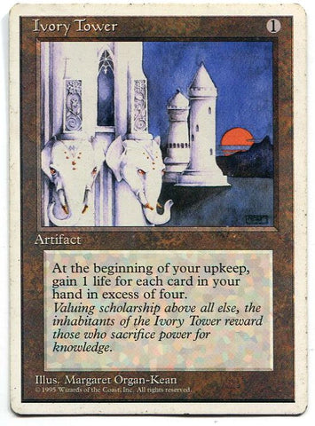 Magic the Gathering Ivory Tower x1 4th Edition Light Play Rare Card MTG - redrum comics