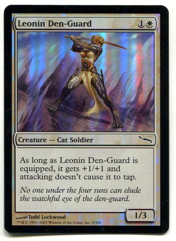 Magic the Gathering Leonin Den-Guard x1 FOIL Mirrodin Unplayed Common Card MTG - redrum comics