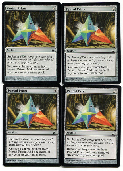 mtg cards with sunburst Magic the Gathering Pentad Prism x4 Fifth Dawn Unplayed Common Card MT – redrum comics