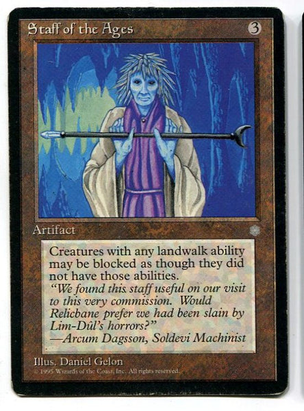 Magic the Gathering Staff of the Ages x1 Ice Age Moderate Play Card MT –  redrum comics