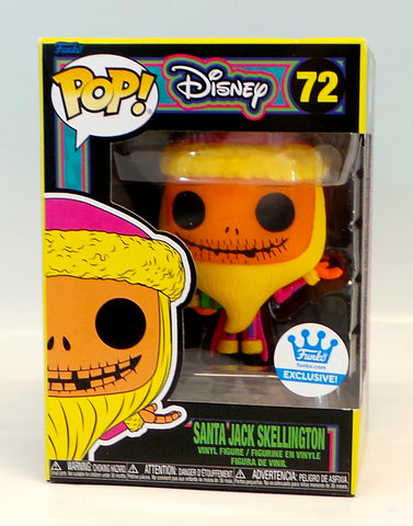 Funko Pop Santa Jack Skellington BlackLight Nightmare Before Christmas Exclusive