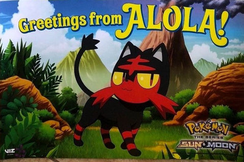 Pokemon Sun Moon SDCC 2018 11"x17" LITTENS Promo Poster Nintendo ALOHA - redrum comics