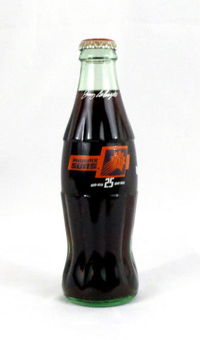 Coca-Cola Phoenix Suns 25th Anniversary Coke Bottle Jerry Colangelo Still Sealed - redrum comics