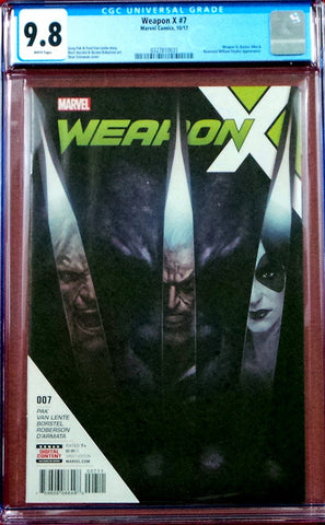 Weapon X #7 CGC 9.8 NM White Pages 2017 Marvel Comics 2nd Appearance Weapon H