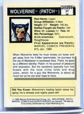 1990 Marvel Universe Series 1 Impel Wolverine as Patch #37 X-Men Card