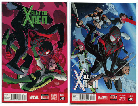 All-New X-Men #33, 34 (2015) NM Marvel Comics X-23 Spider-Man Miles Morales - redrum comics