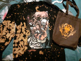 Pushead Peace Brutha Bleached Black Long Sleeve T-Shirt Mens Large L New w/Tote