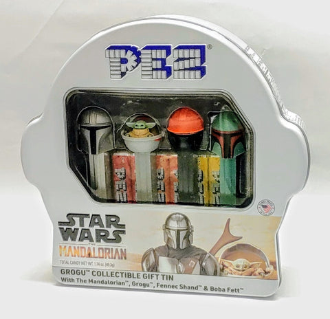 PEZ Star Wars The Mandalorian Grogu Collectible Gift Tin Set 4 Dispensers New