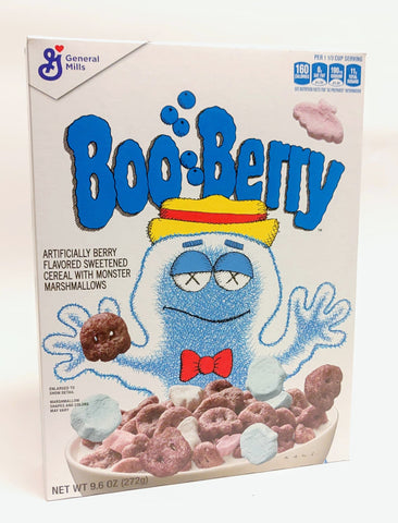 kaws monsters general mills price Kaws x Boo Berry 9.6 OZ Size Box Monster Cereal Limited Edition New Se – redrum comics