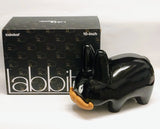 Frank Kozik x Kidrobot Glossy Black 10" Classic Mustache Labbit