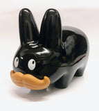 Frank Kozik x Kidrobot Glossy Black 10" Classic Mustache Labbit