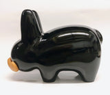 Frank Kozik x Kidrobot Glossy Black 10" Classic Mustache Labbit