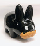 Frank Kozik x Kidrobot Glossy Black 10" Classic Mustache Labbit