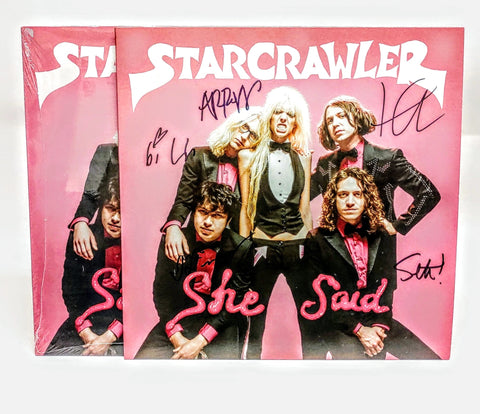 Starcrawler SHE SAID Band Signed Autographed White Vinyl LP Arrow de Wilde