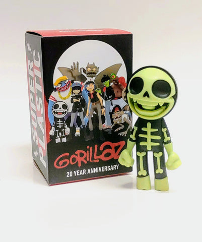 Superplastic Gorillaz Glow in the Dark Chase Bonesy Mini Blind Box Vinyl Figure