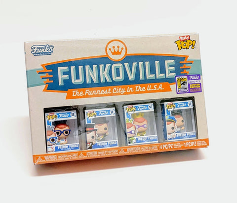 Funko Freddy Bitty Pop! Funkoville 4 Pack SDCC 2023 Exclusive Official Sticker