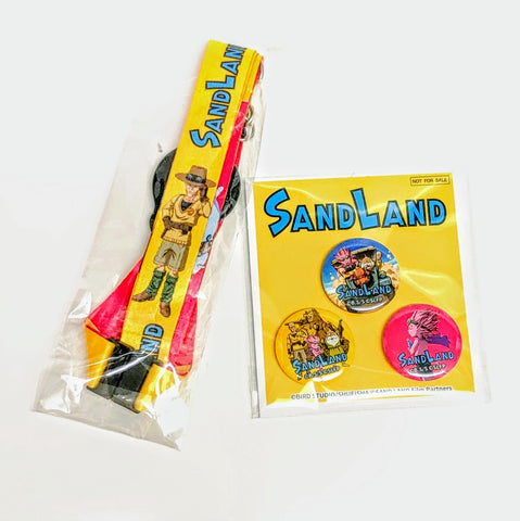 SDCC 2023 Bird Studio Shueisha Sand Land Anime Button Lanyard Set New