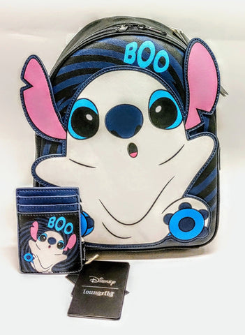 halloween stitch mini backpack Loungefly Disney Stitch Halloween Ghost Glow-In-The-Dark Backpack & Ca – redrum comics