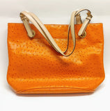 Michael Kors Pebbled Leather Orange Purse Tote Bag