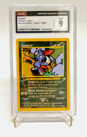Pokemon CGC 9 1st Edition Sneasel 24/64 2001 Neo Revelation Non Holo MINT