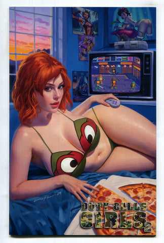Duty Calls Girls #2 TMNT APRIL O'NEIL Newscast Lorenzana Nice Trade Variant NM