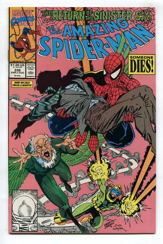 Amazing Spider-Man #336 VF Marvel 1990 Vulture Sinister Six Eric Larsen