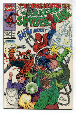 Amazing Spider-Man #338 VF Marvel 1990 Hobgoblin Sinister Six Eric Larsen