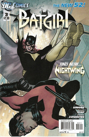 Batgirl #3 Adam Hughes Cover New 52 with Nightwing DC Comics 2011 NM